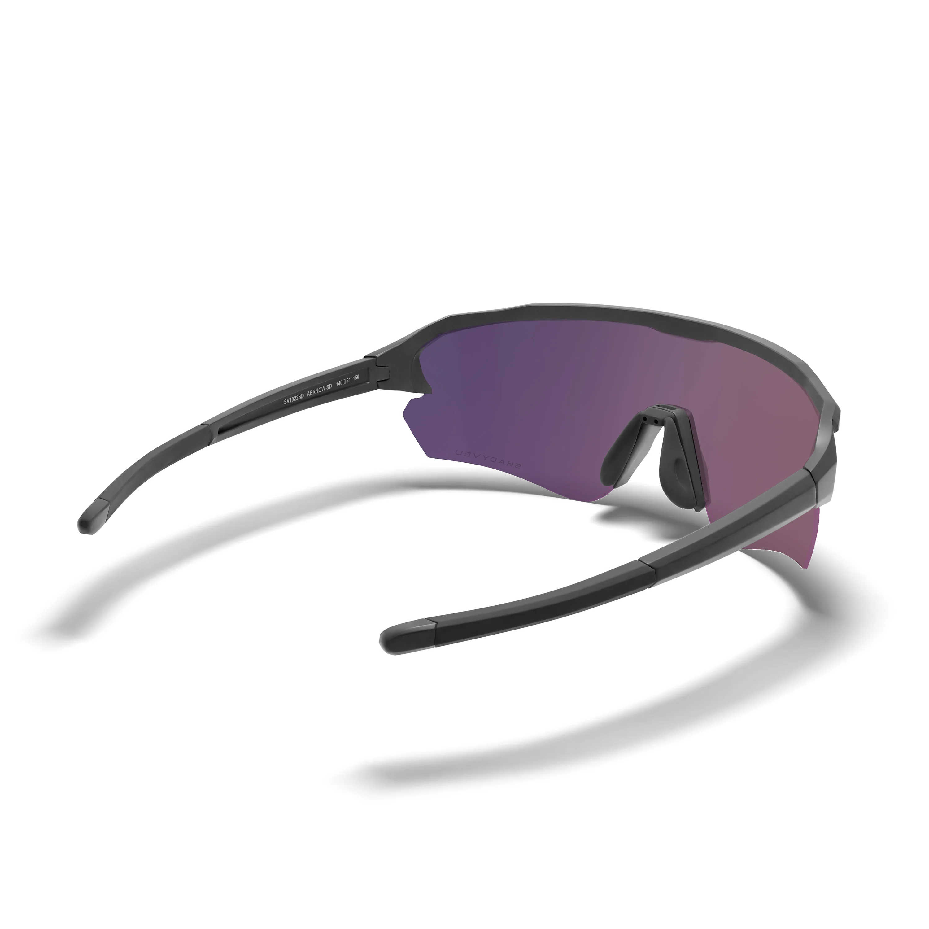 AERROW Super Dark® Black Polarized Half-Frame Sunglasses - Image 4