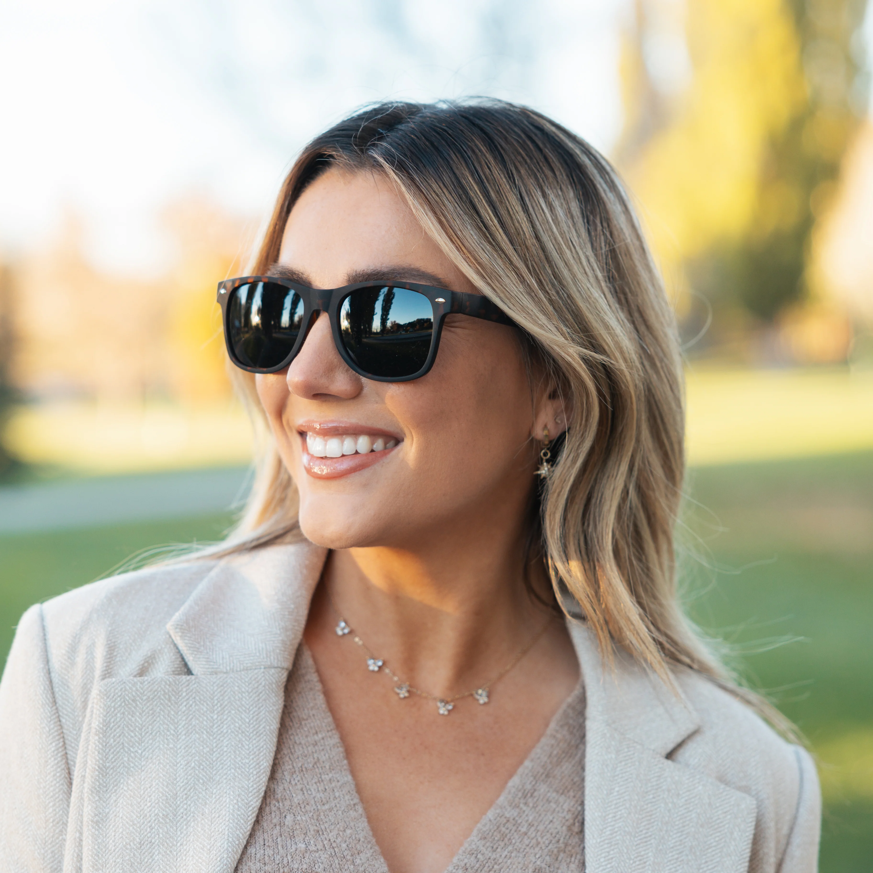ARIA Matte Tortoise Super Dark Sunglasses - Image 6