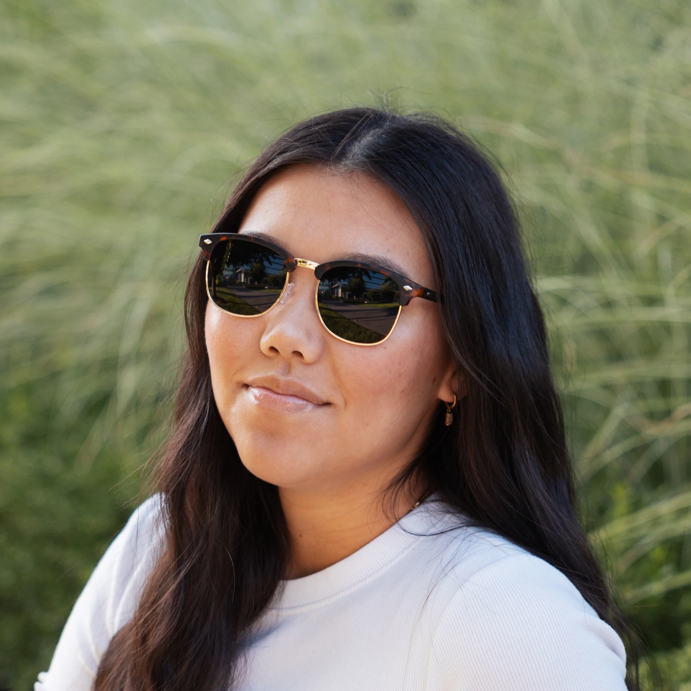 TONI Super Dark Rimless Sunglasses - Image 15